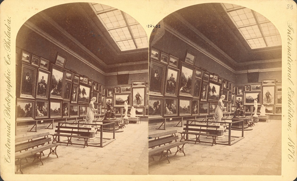 Memorial Hall, American Department, Centennial International Exhibition of 1876, Philadelphia by American Photographer