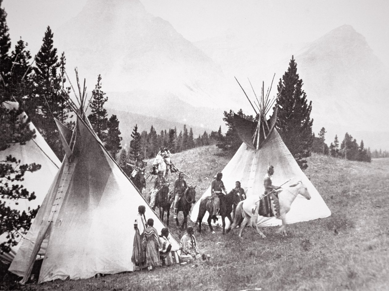 Native American Teepee Camp, Montana, c.1900 by American Photographer