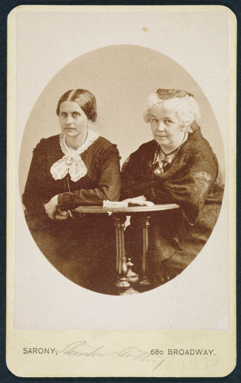 Portrait of Elizabeth Cady Stanton (1815-1902) and Susan B. Anthony (1820-1906), c.1880 by American Photographer