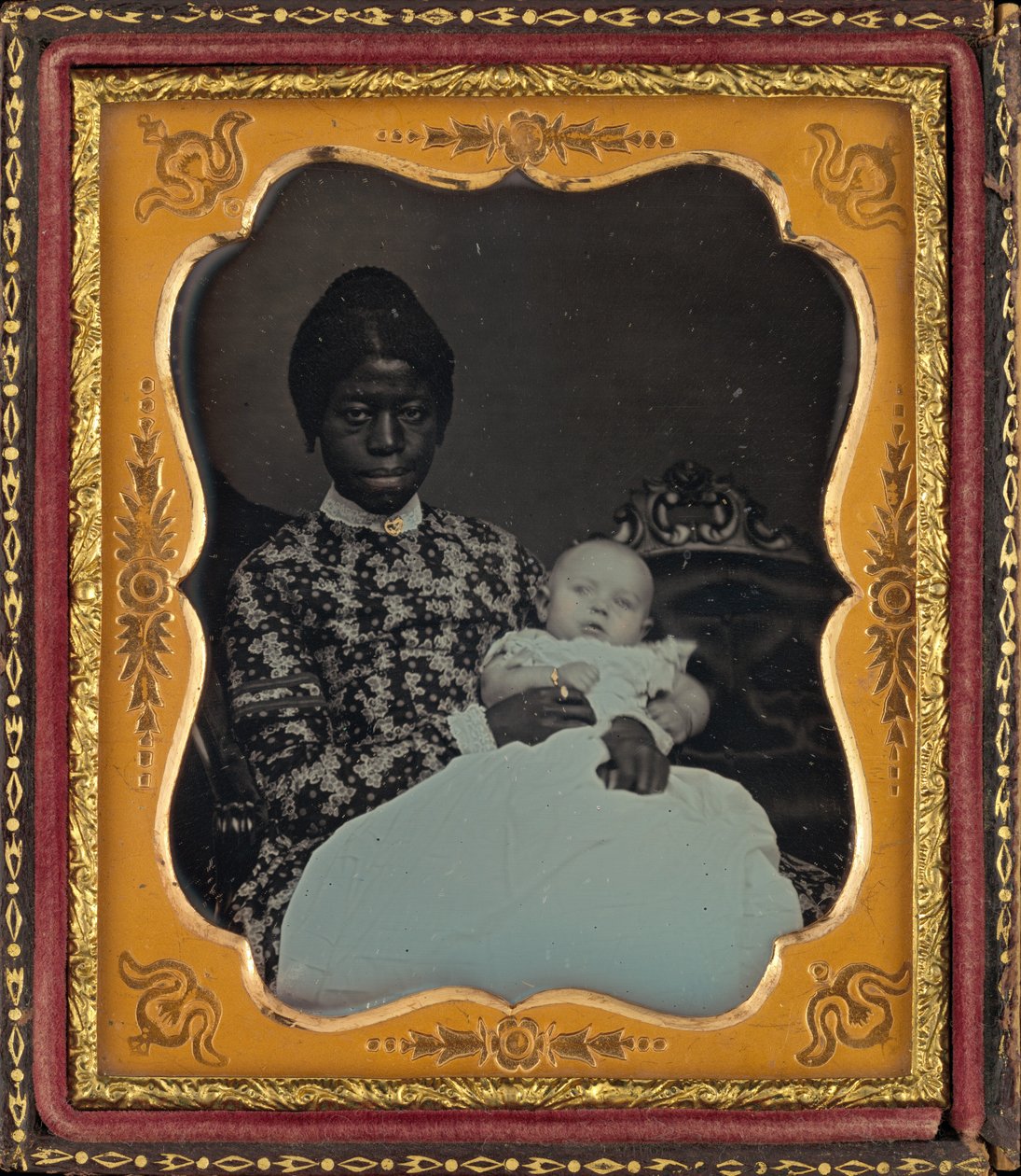 Portrait of a Woman and Baby, 1853 by American Photographer