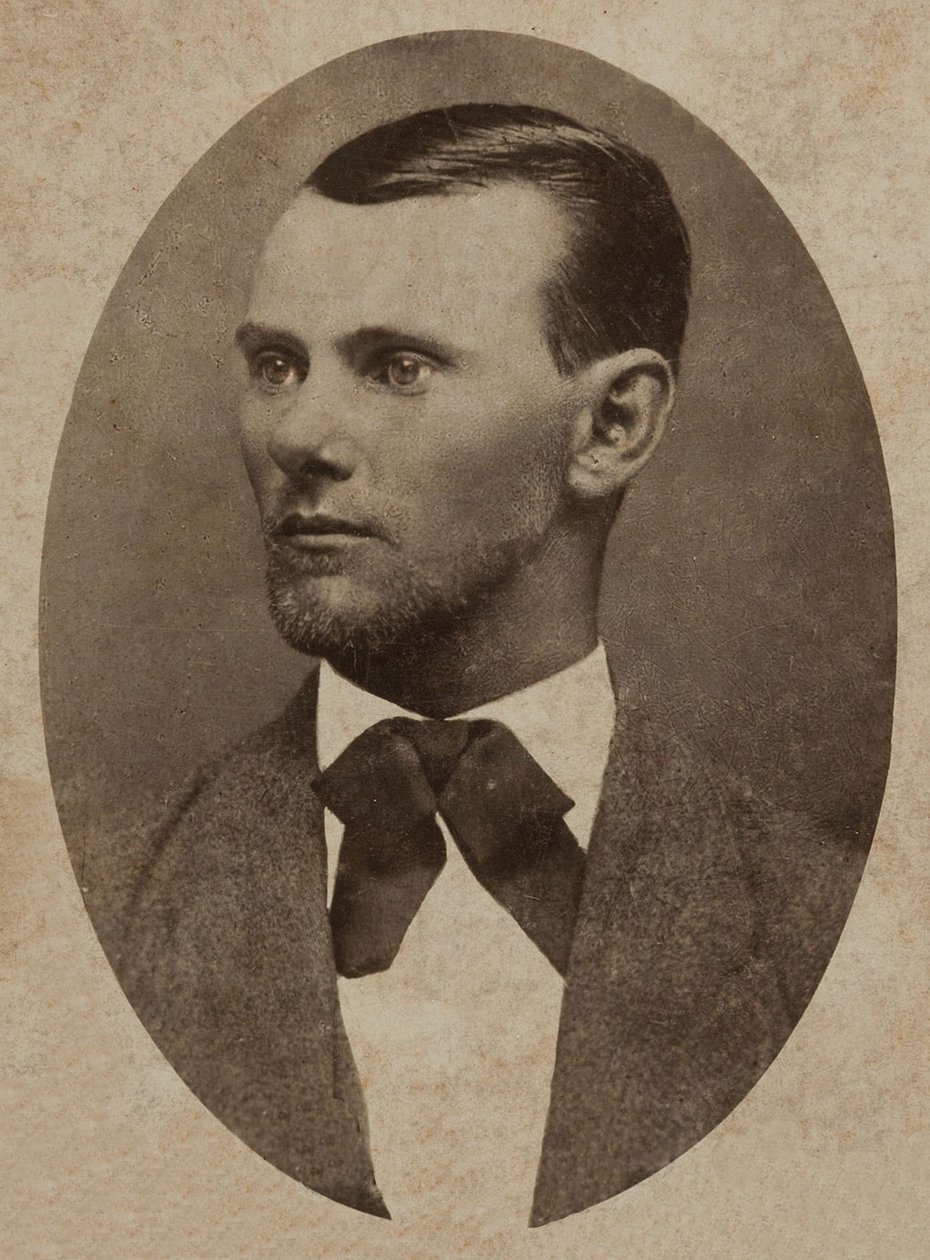 Portrait of the outlaw Jesse James (1847-1882) by American Photographer