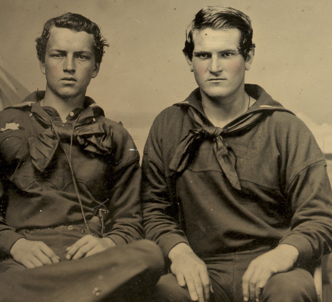 Portrait of Two Sailors in Union Uniform, c.1861 by American Photographer