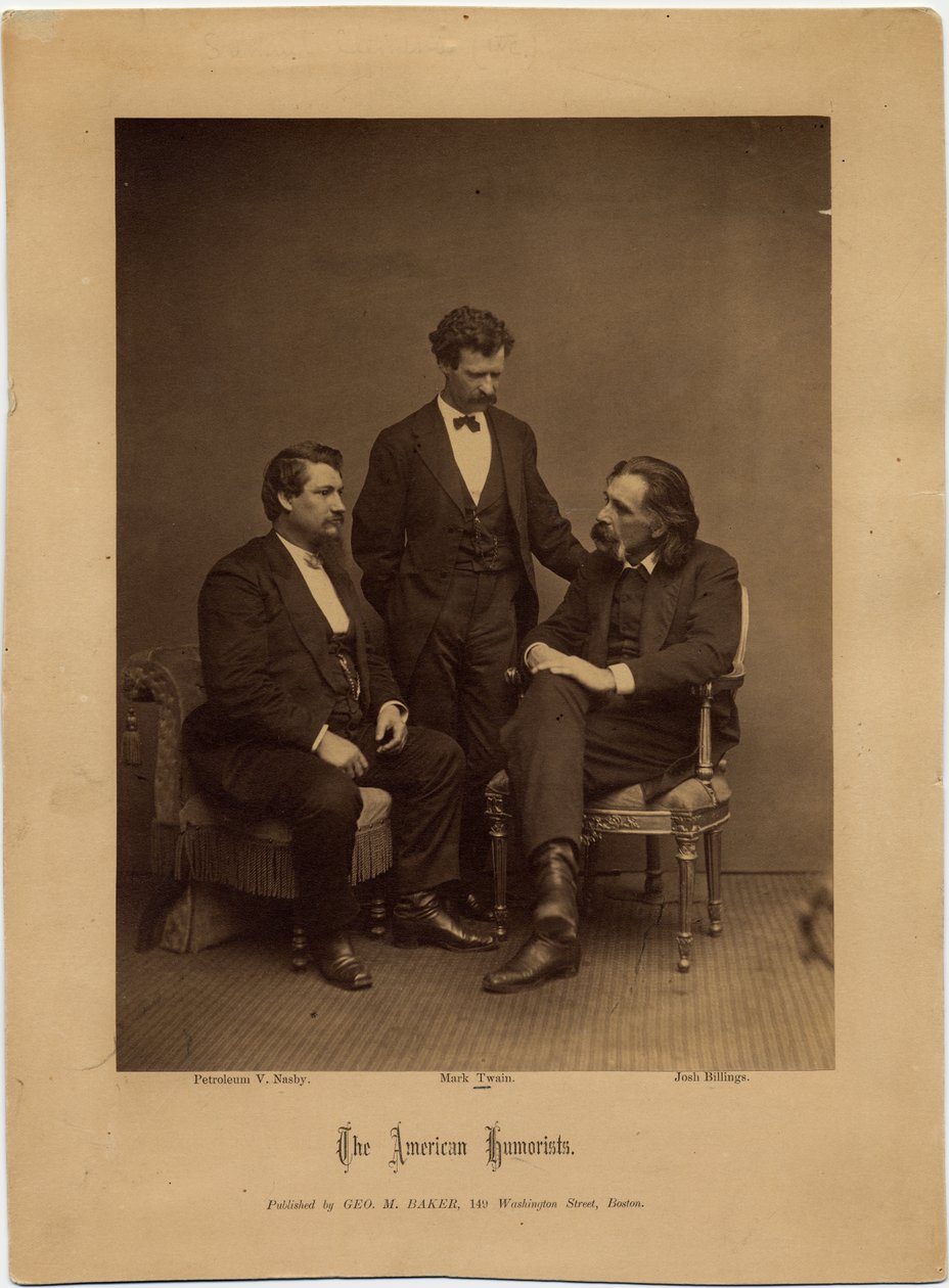 The American Humorists, Group Portrait by George M. Baker, Boston by American Photographer