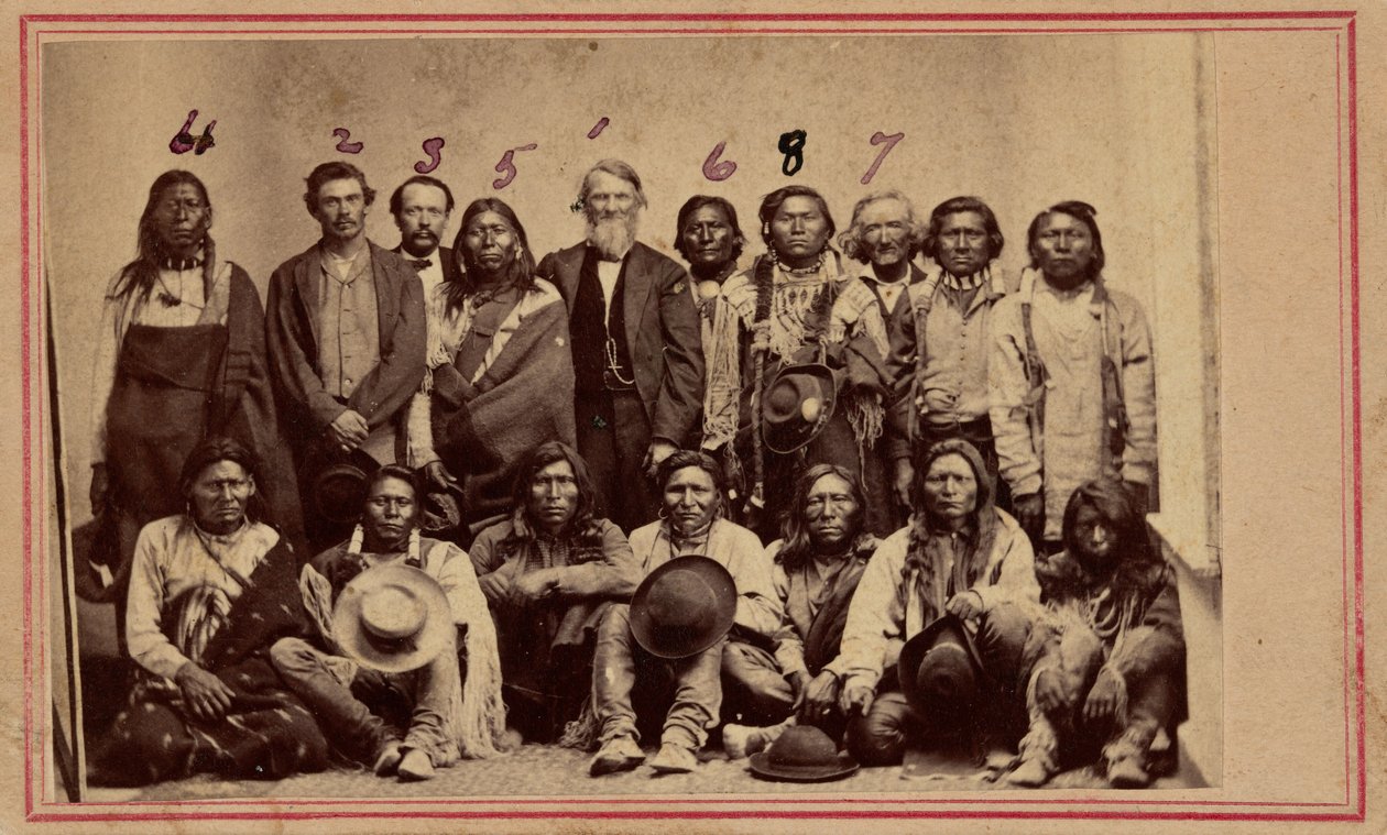 William F.M. Arny with Apache and Ute Chiefs by American Photographer