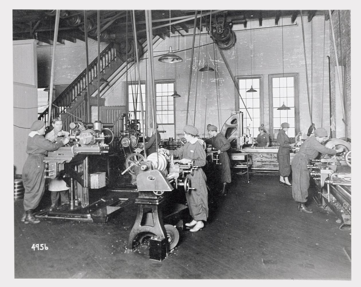 Women Working in Factories During World War I by American Photographer
