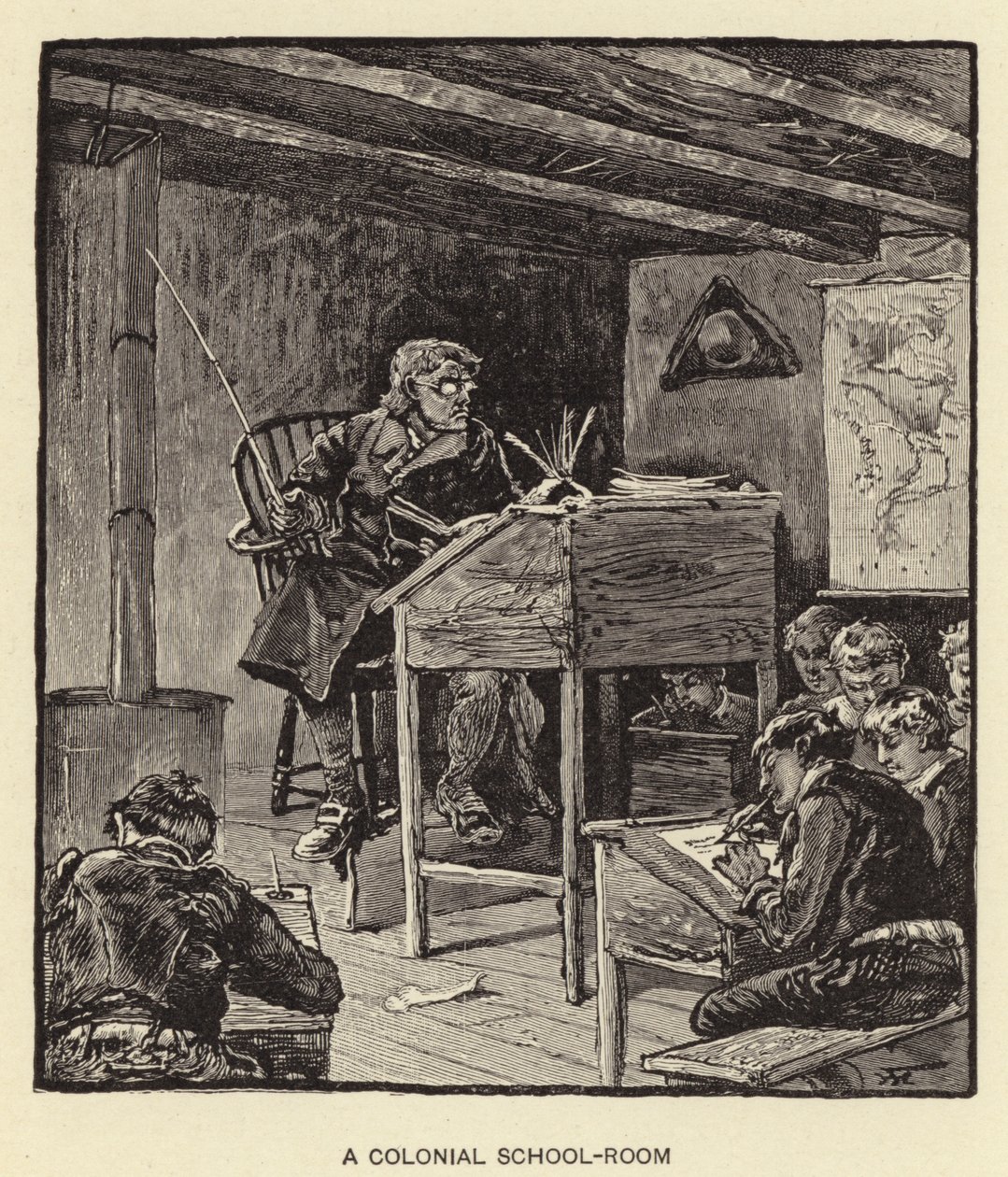 A Colonial School-Room by American School