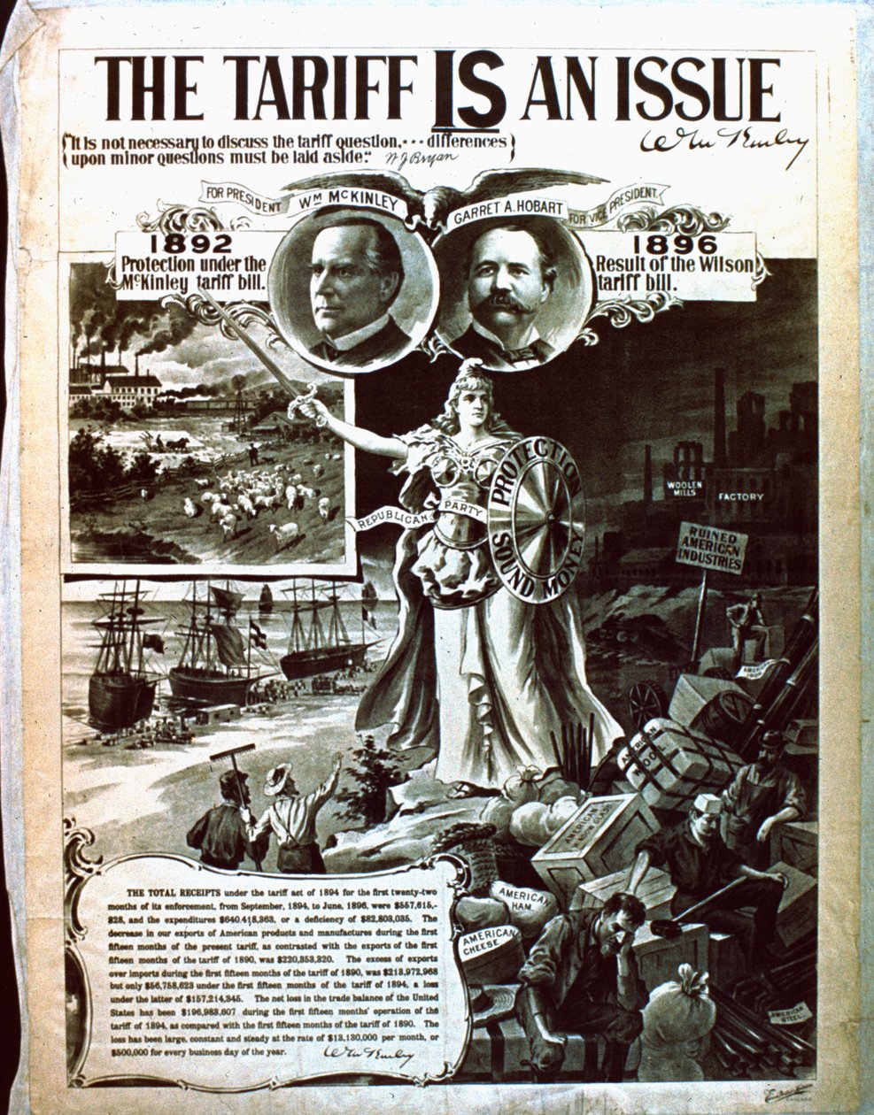 A political poster advocating McKinley