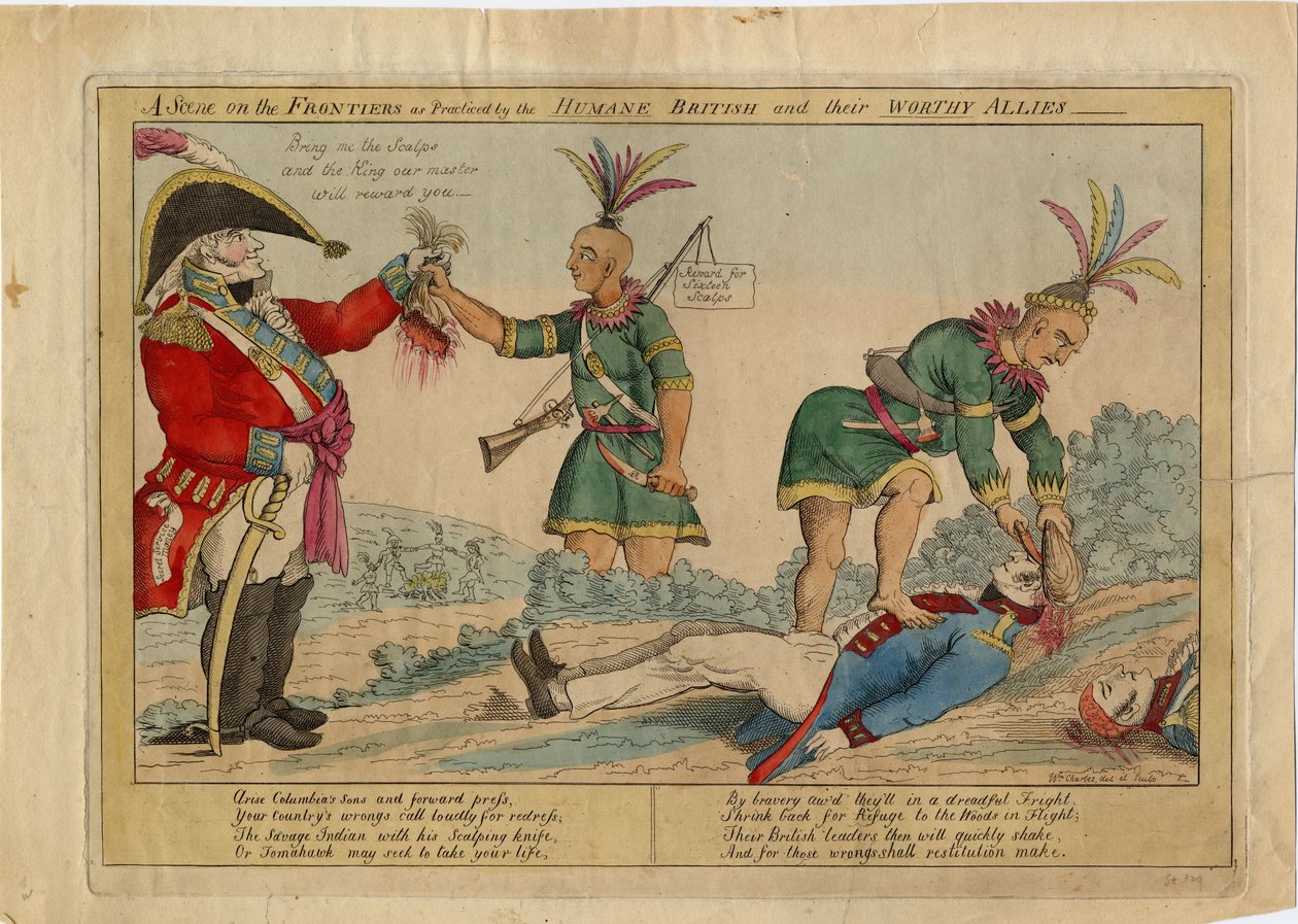 A scene on the frontiers as practiced by the humane British and their worthy allies by American School