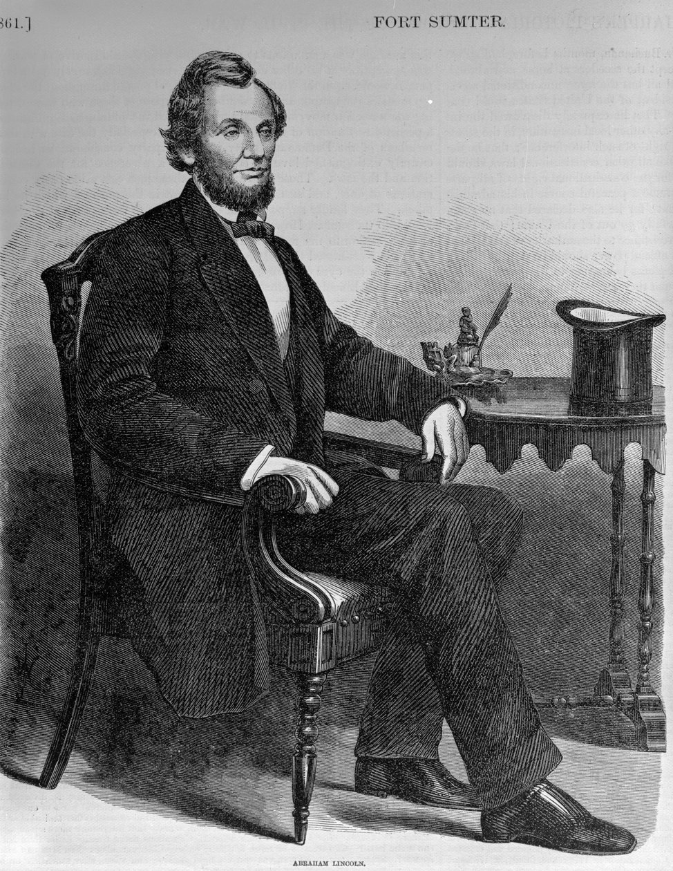 Abraham Lincoln, from Harpers Pictorial History of the Civil War by American School