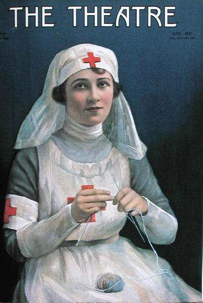 Adele Rowland dressed as a Red Cross nurse, cover of 