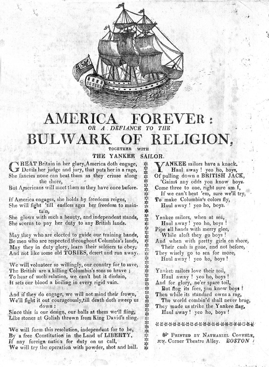America Forever or a Defiance to the Bulwark of Religion, together with the Yankee Sailor by American School