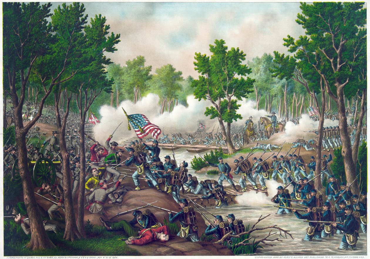 American Civil War: Battle of Spotsylvania Court House May 9-12 by American School