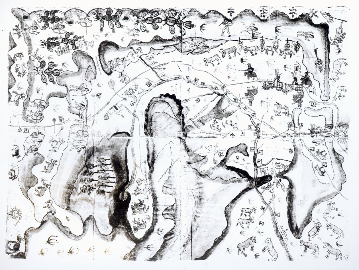 American Indian Map by American School