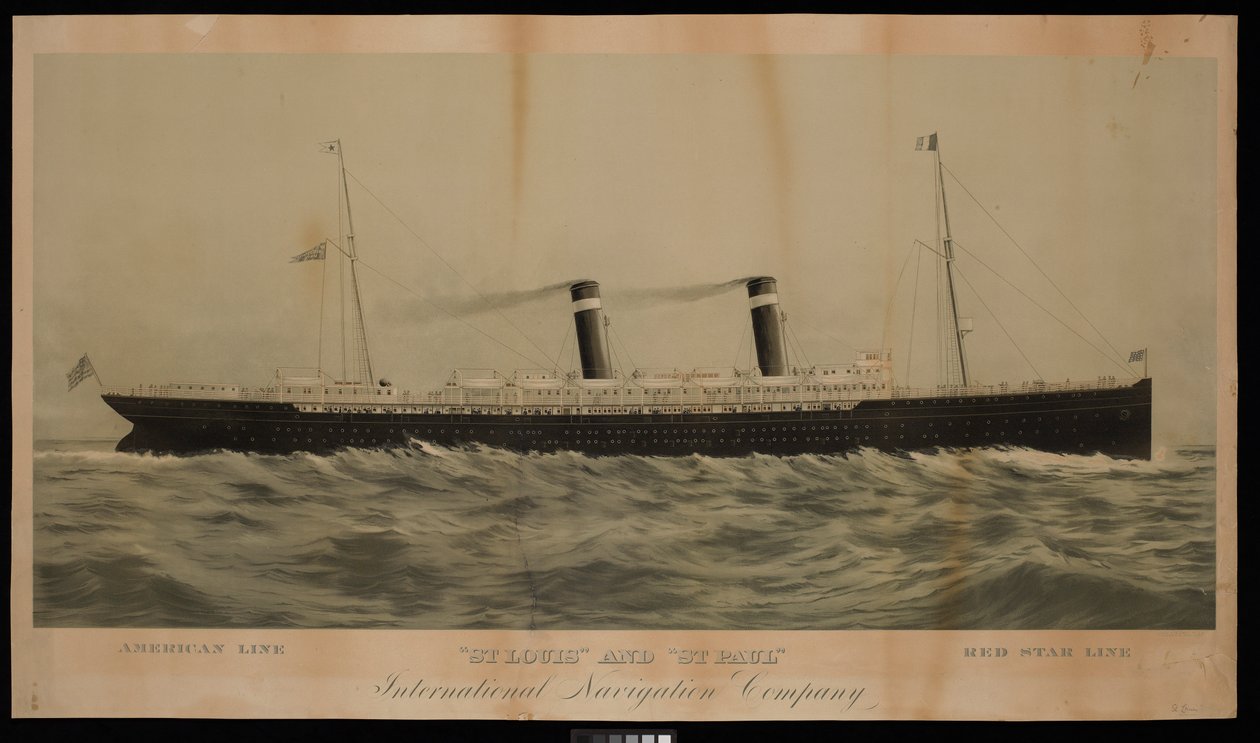 American Line St Louis and St Paul Red Star Line International Navigation Company by American School