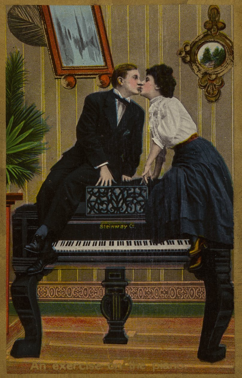 An Exercise on the Piano, or Kissing on the Steinway by American School