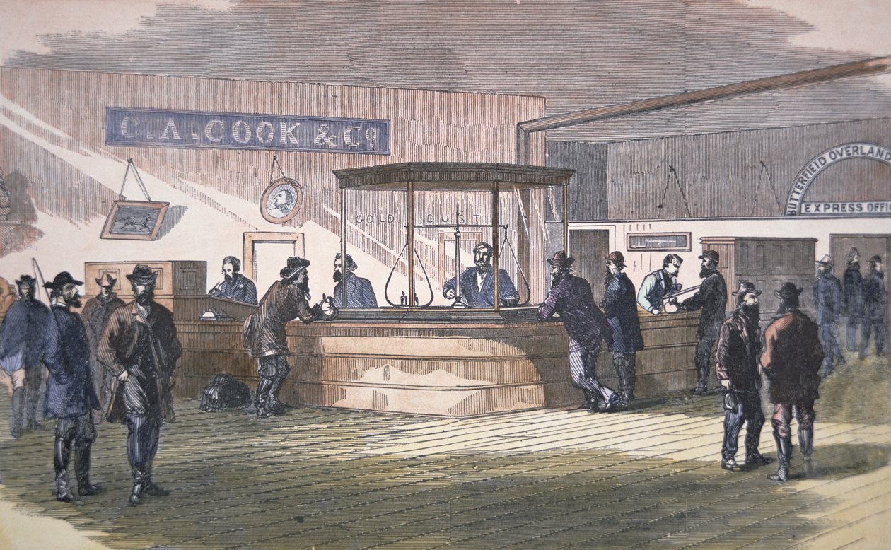 Bank in San Francisco, c.1860 by American School