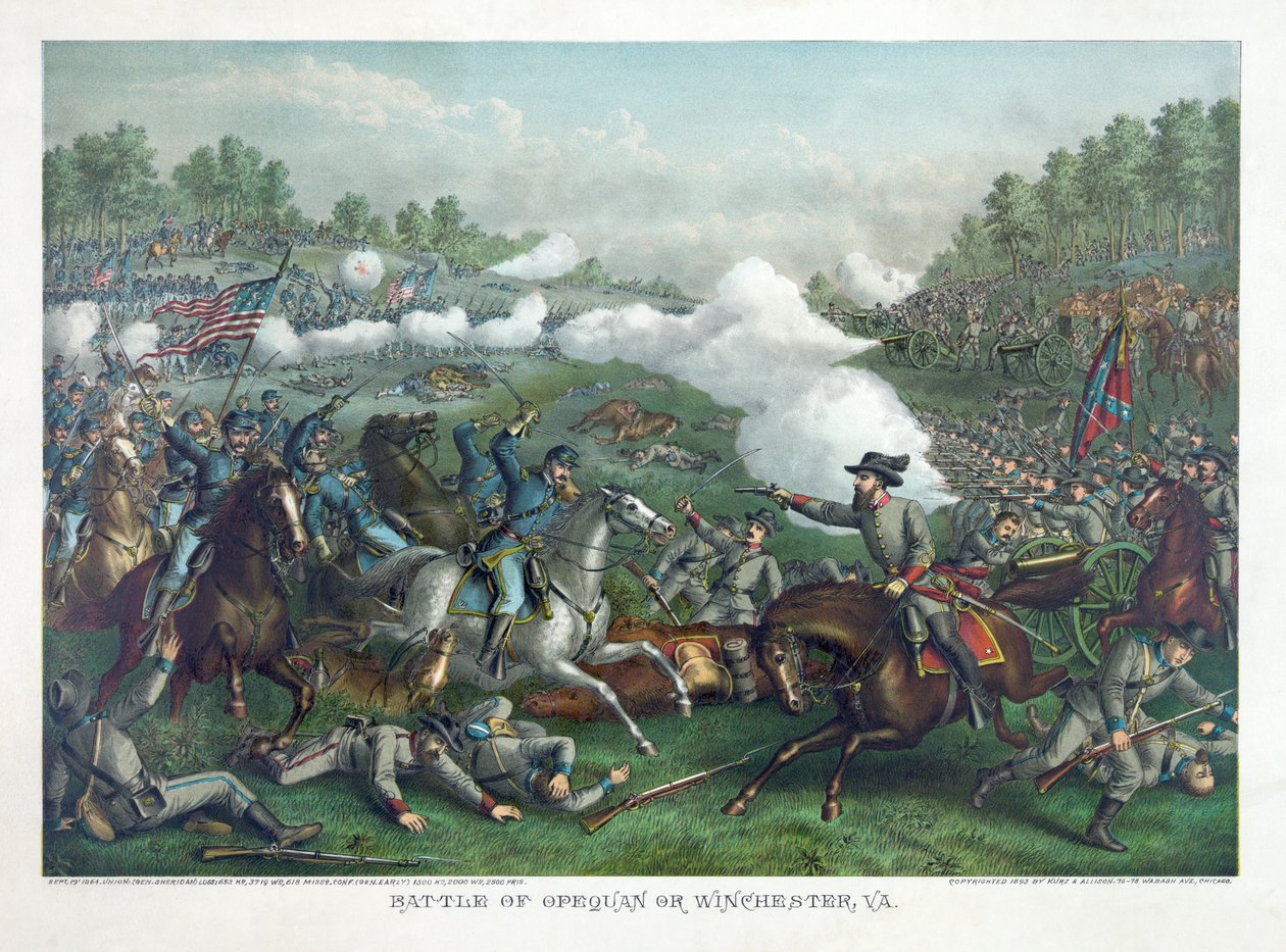 Battle of Opequan or Winchester, VA by American School