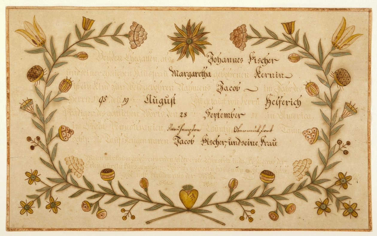 Birth and Baptismal Certificate by American School