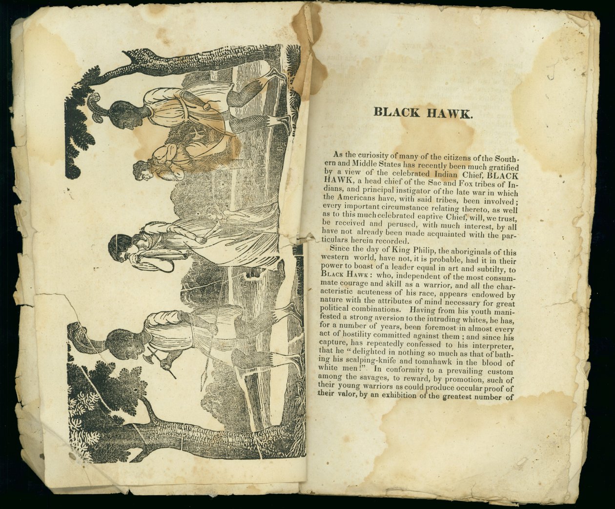 Black Hawk, from Narrative of the Captivity and Providential Escape of Mrs. Jane Lewis by American School