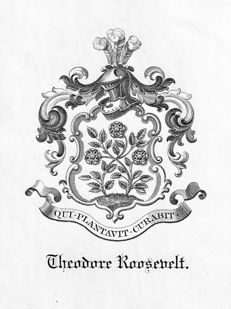 Bookplate of President Theodore Roosevelt (1858-1919) by American School