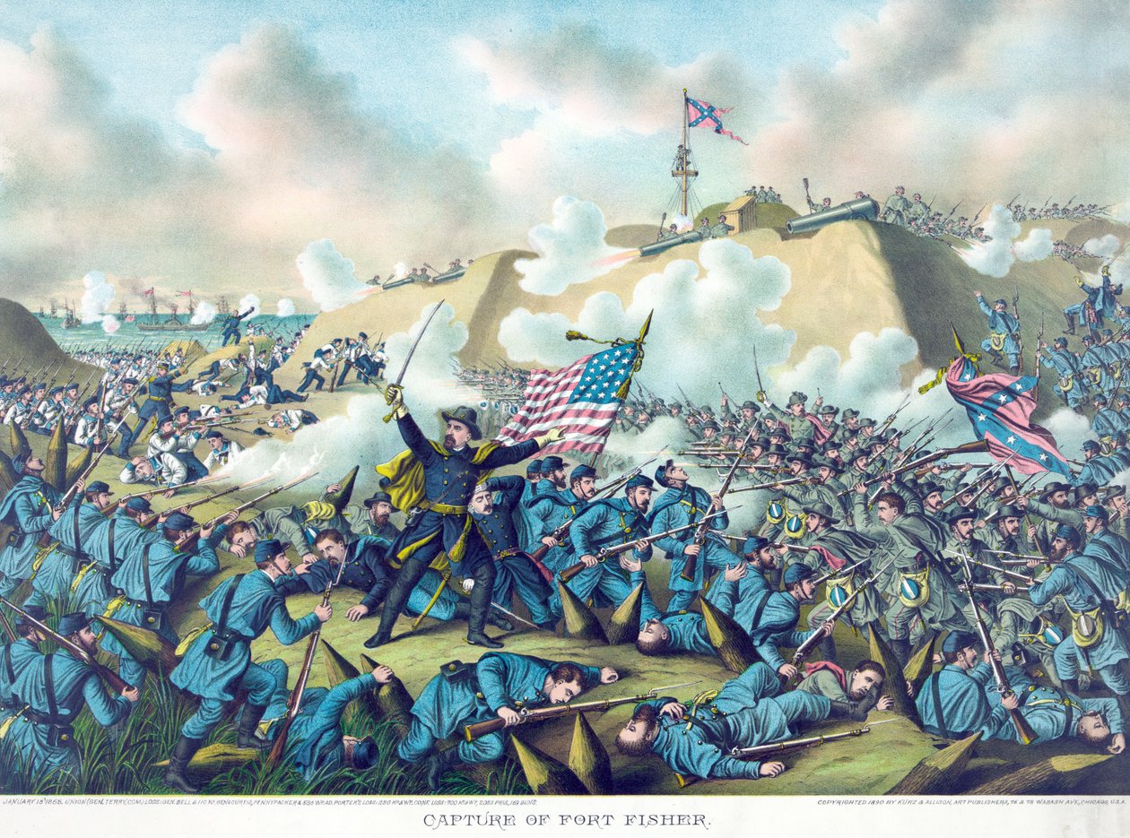 Capture of Fort Fisher, 1890 by American School
