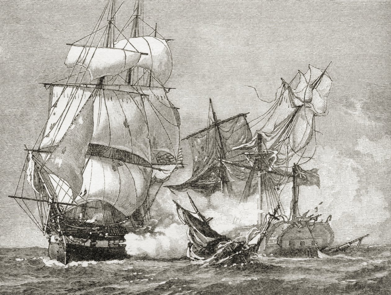 Capture of the Guerriere by the Constitution on 19th August, 1812, from 