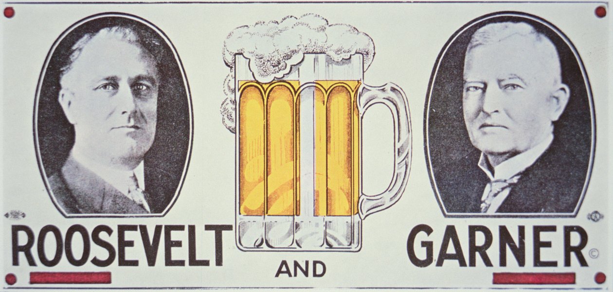 Car plate for the election campaign of Franklin D. Roosevelt for President and John Garner for Vice-President by American School