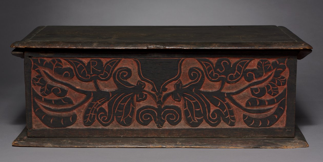 Carved Box, 1680-1700 by American School
