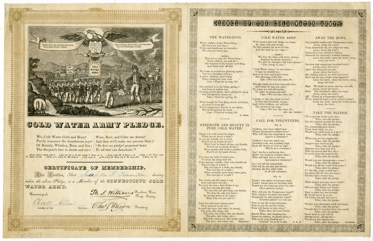 Cold Water Army Pledge by American School: Fine art print