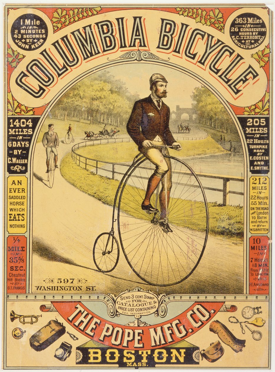 Columbia Bicycle Ad, c.1890s by American School
