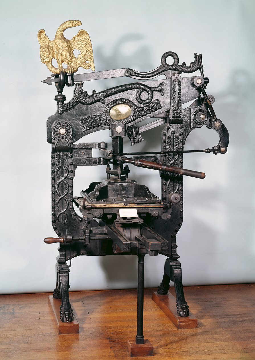 Columbia printing press, made by Clymer and Dixon, 1837 by American School