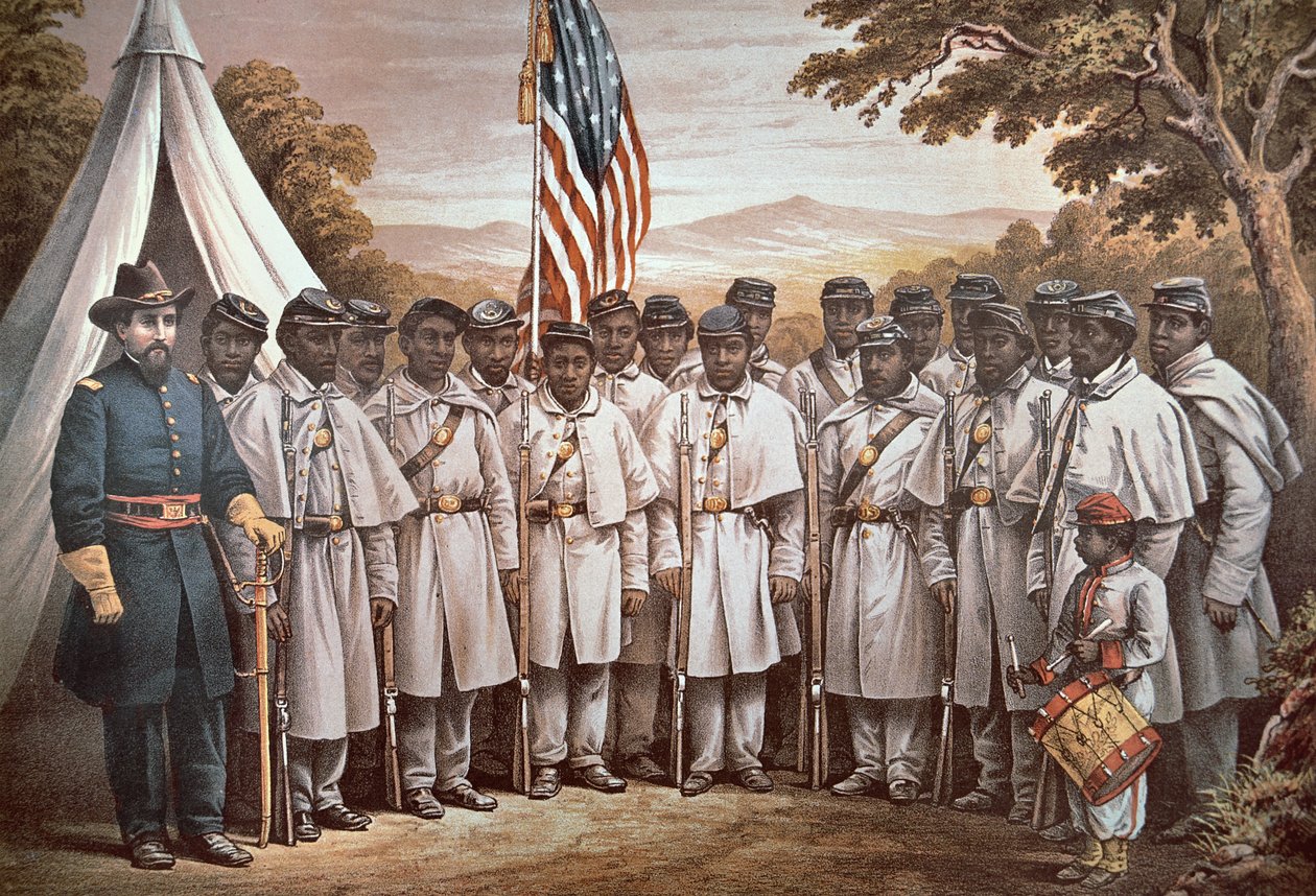 Come and Join Us Brothers, Union recruitment poster aimed at black volunteers by American School