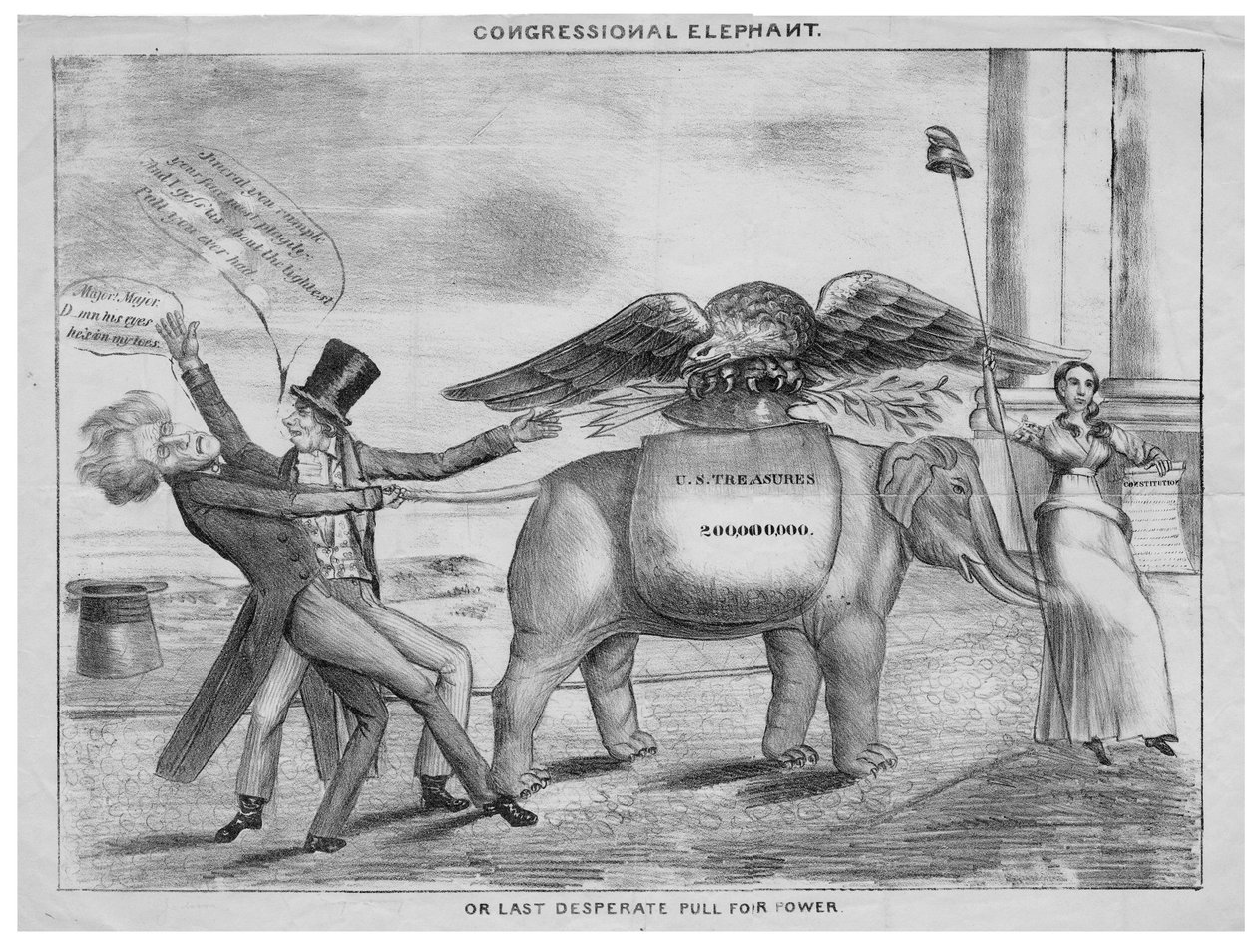 Congressional elephant, or, Last desperate pull for power by American School