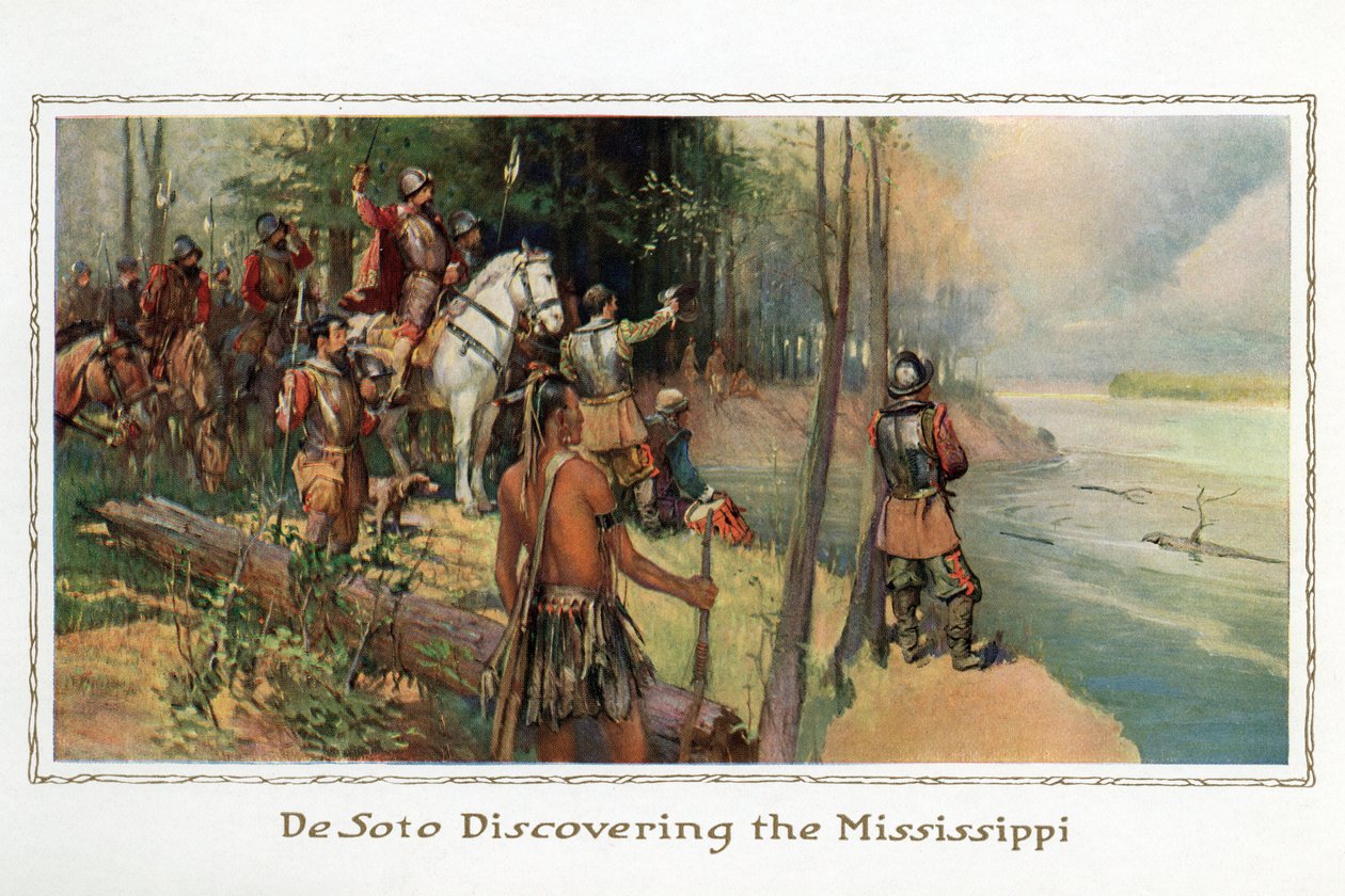 DeSoto Discovering the Mississippi by American School
