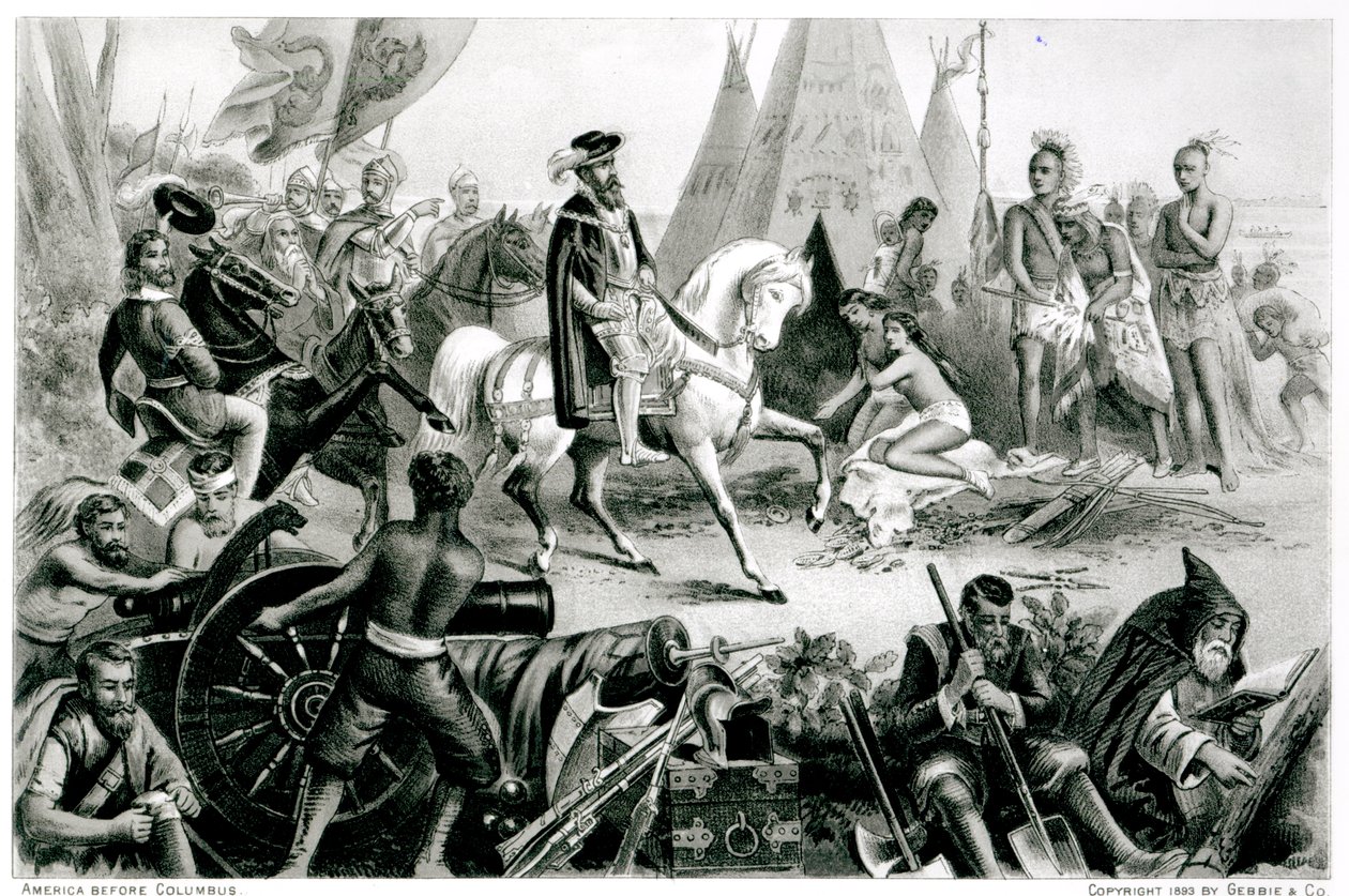 De Soto Discovering the Mississippi, May 21st 1541, from 'The American ...