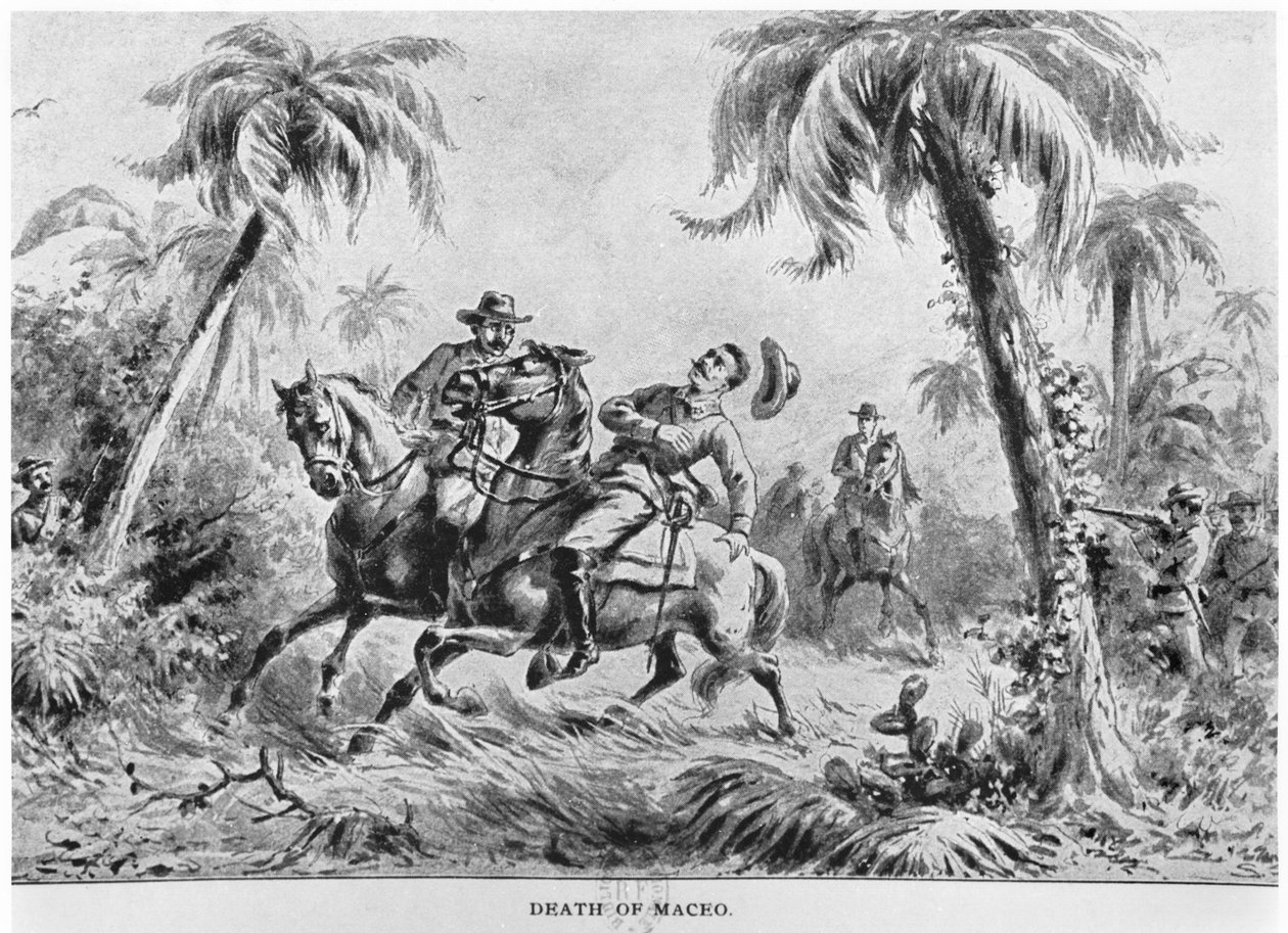Death of Antonio Maceo (1845-96), Illustration from The Story of Cuba by Murat Halstead by American School