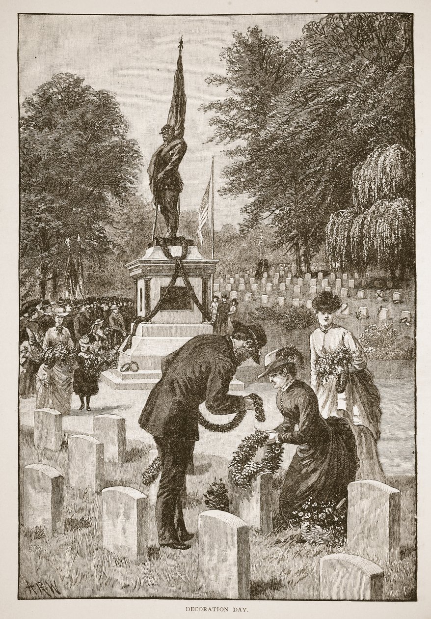 Decoration Day, from a Book Published 1896 by American School