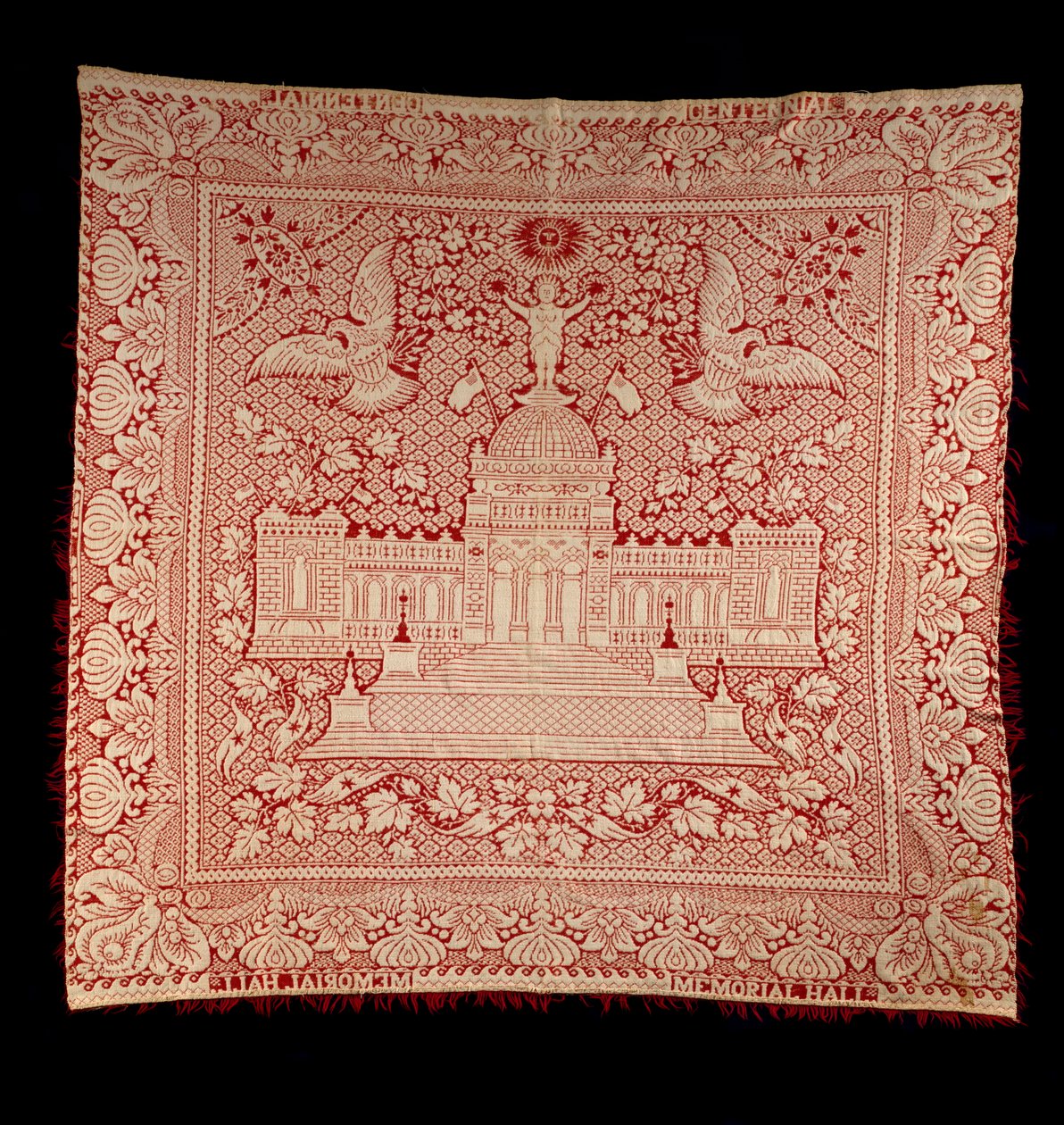 Double-weave coverlet, c.1876 by American School