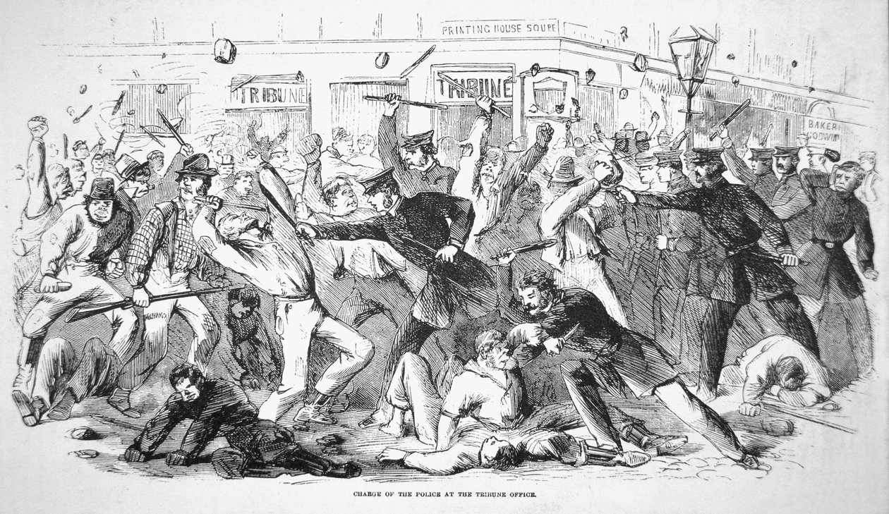 Draft riots in New York, 'Police repel the mob from storming the ...