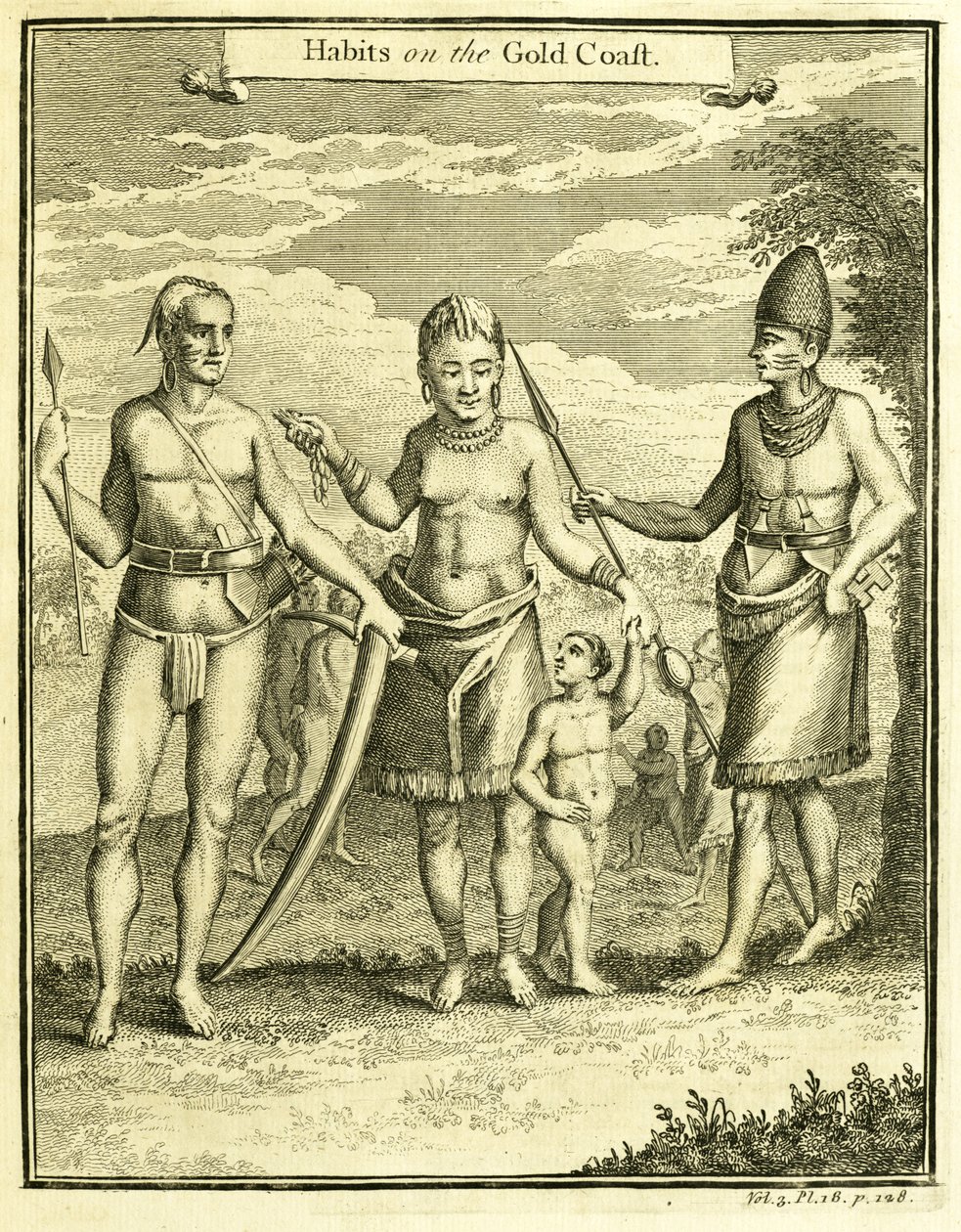 Dress of the People of Cape Lope Gonsalvo and Rio Gabon, Illustration from 