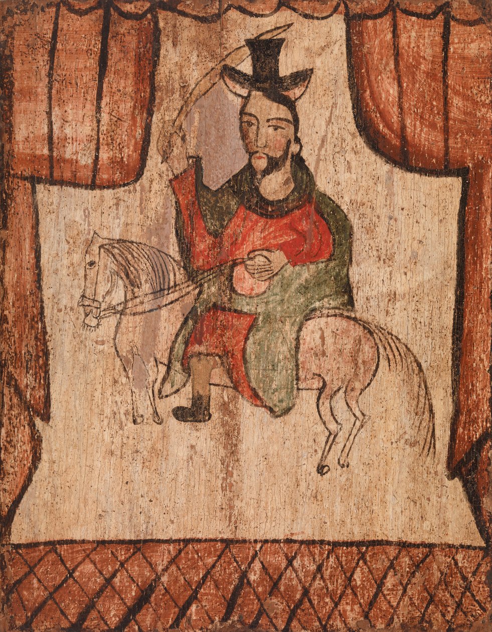 Figure Riding a Horse by American School