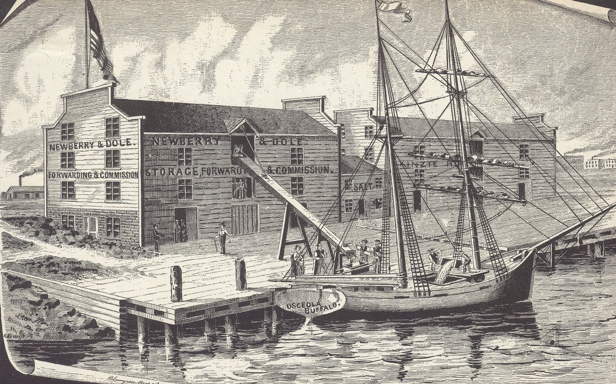 First shipment of wheat from Chicago warehouse, Newberry & Dole by American School