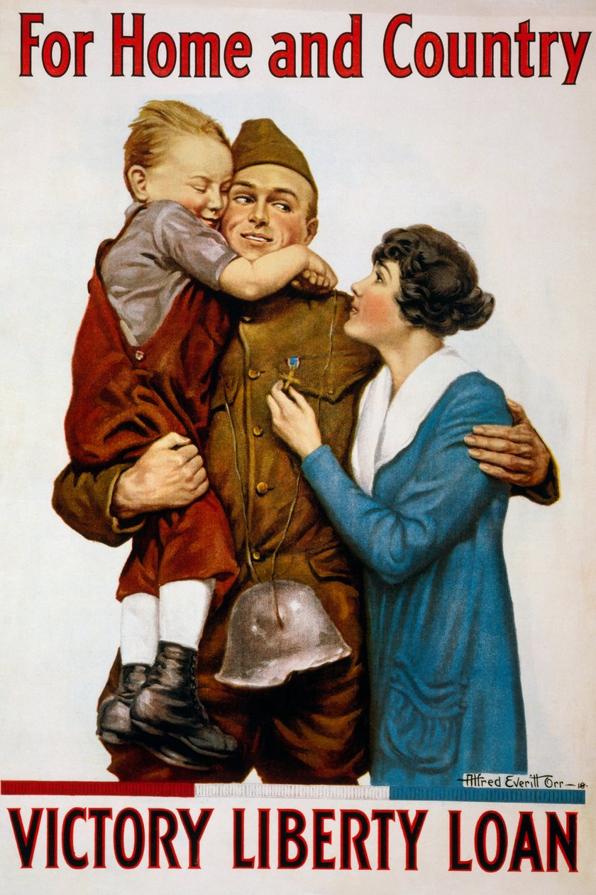 For Home and Country Liberty Loan Poster by American School
