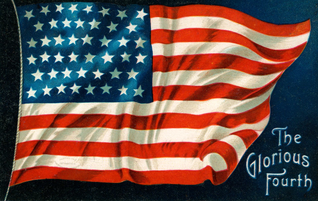 Fourth of July American Flag by American School