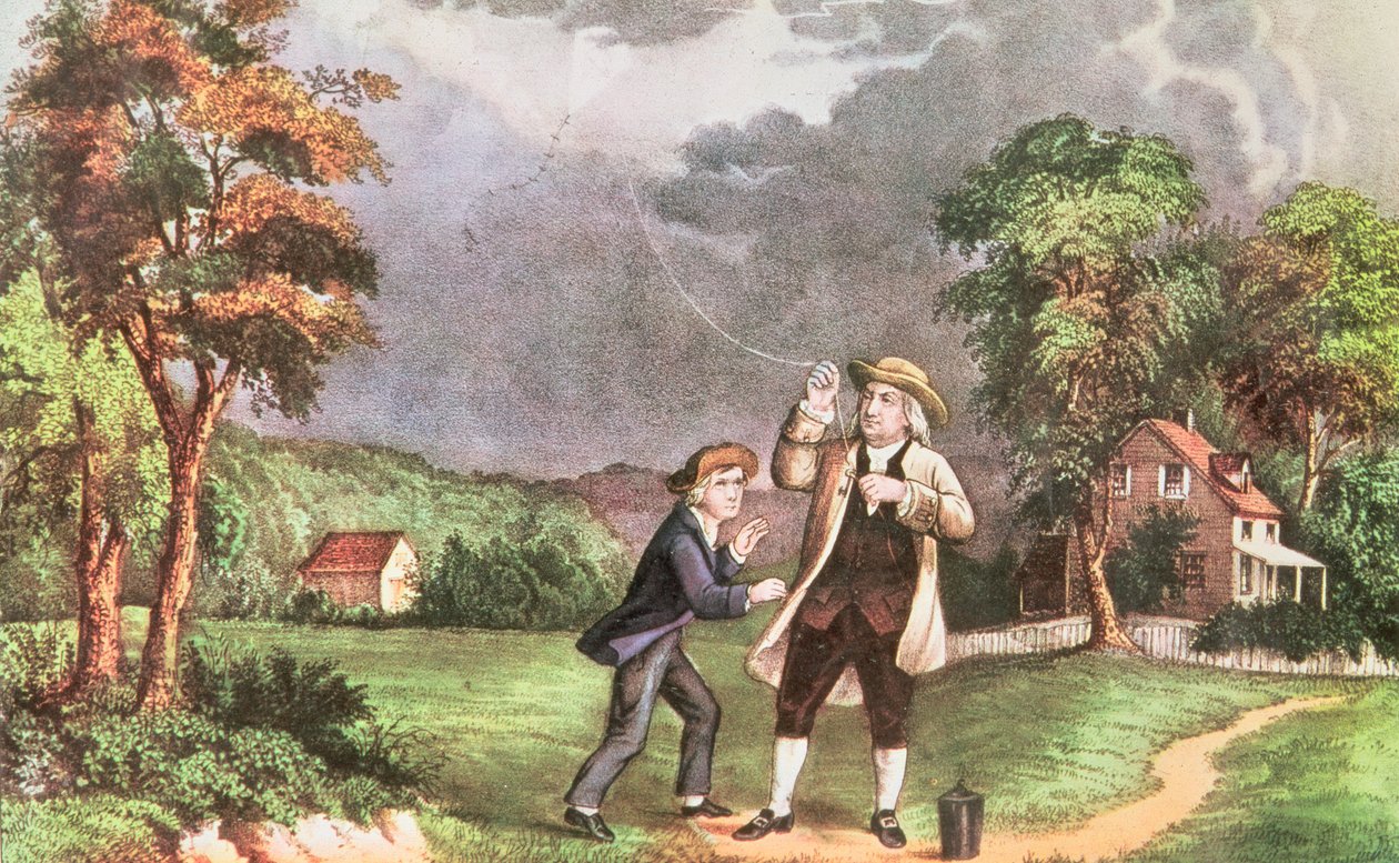 Franklin's experiment in electricity c.1746