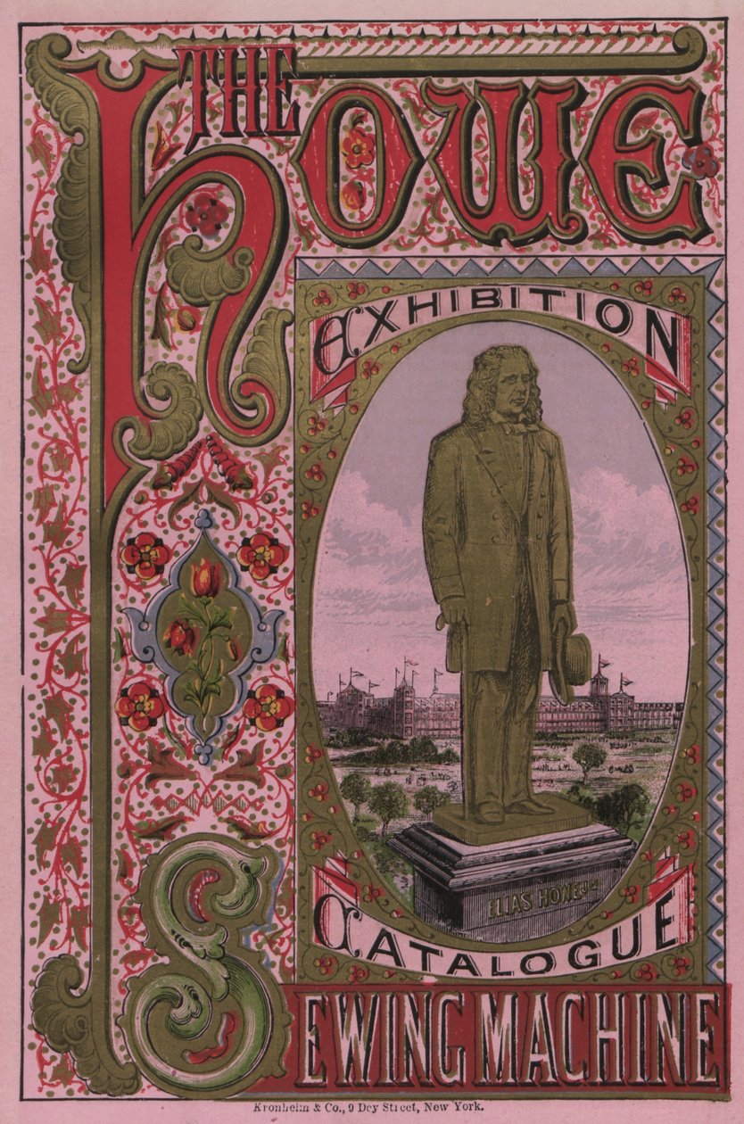 Front cover of the Howe Sewing Machine Exhibition Catalogue, 1876  by American School