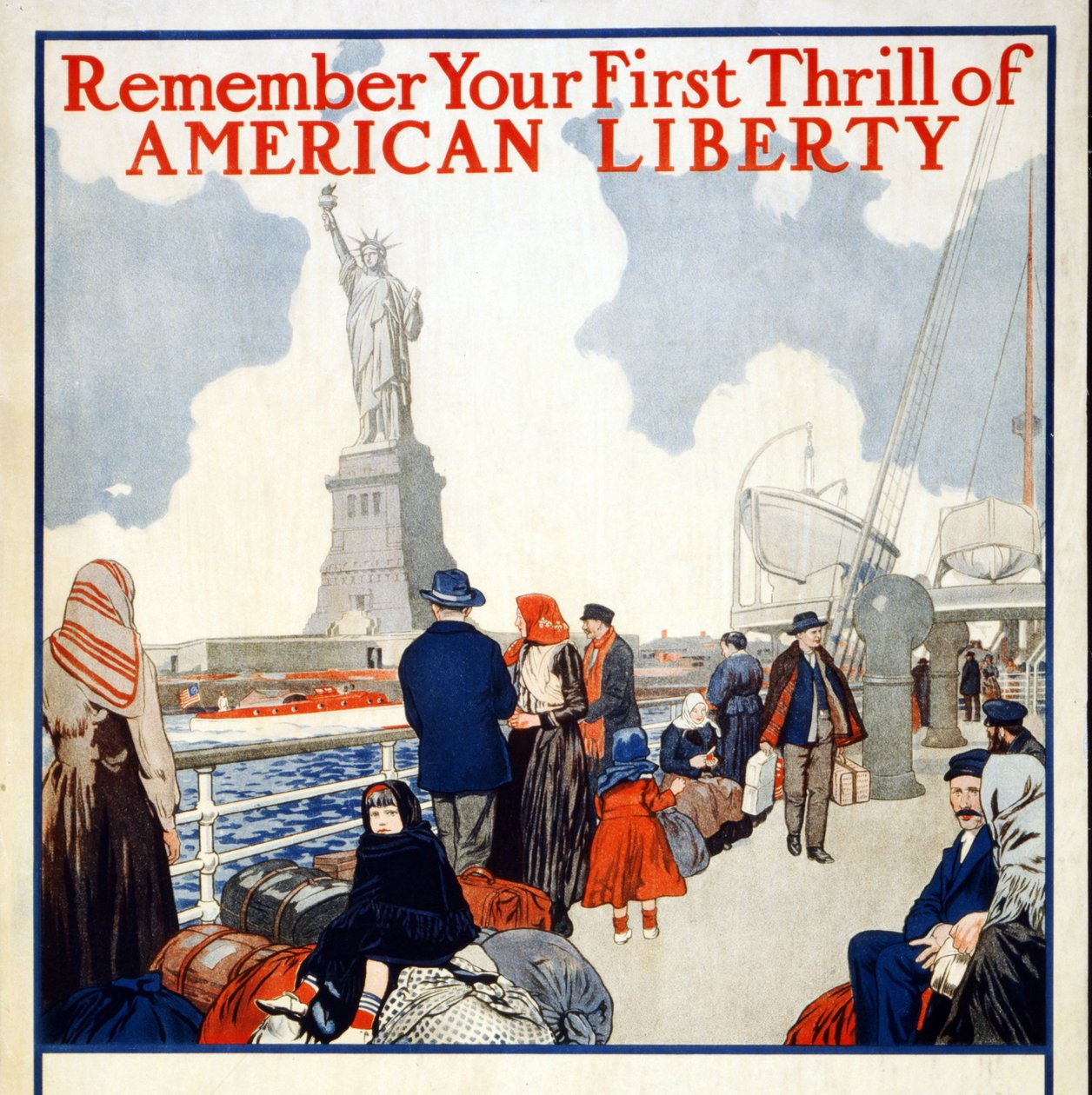 Fundraising Poster for the 2nd Liberty Loan of 1917, Published 1917 by American School