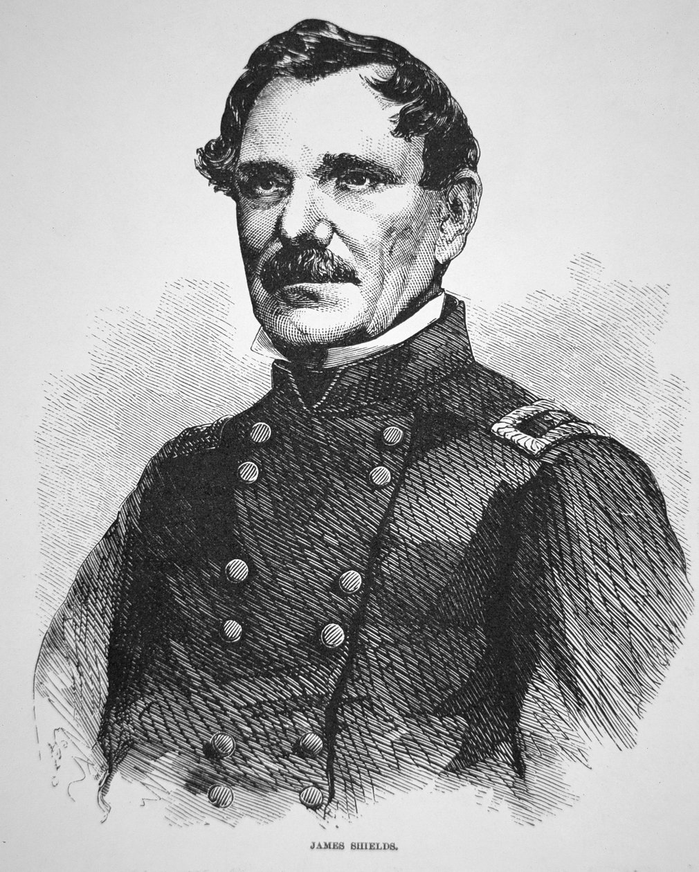 General James Shields by American School: Fine art print