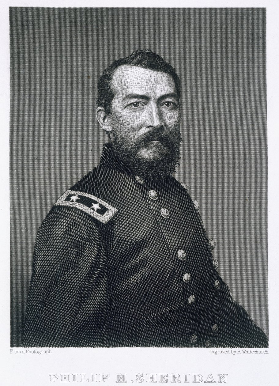 General Philip Sheridan, Engraved from a Photograph by Robert E. Whitechurch by American School