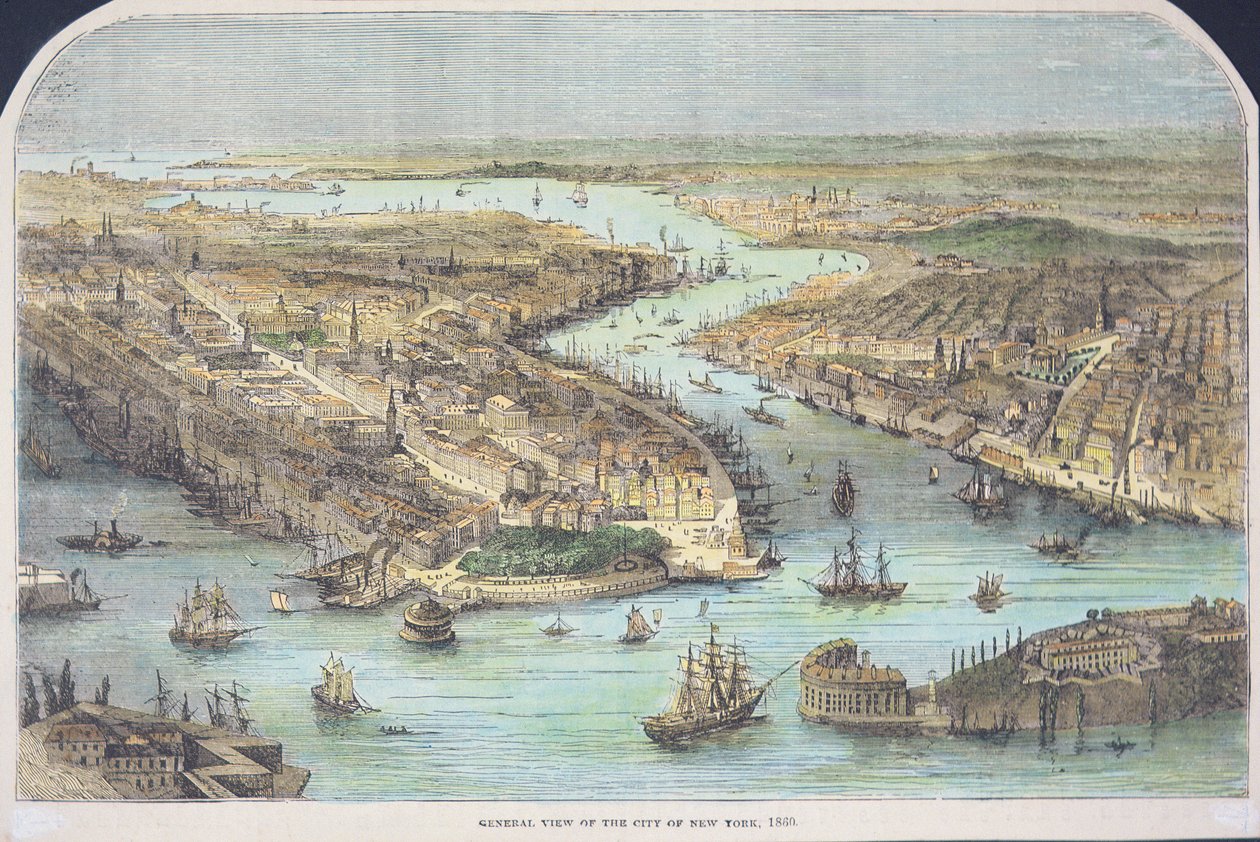 General View of the City of New York by American School